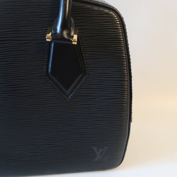 Authentic Womens Louis Vuitton Epi Sablons Black Vintage Leather Satchel Handbag - Picture 3 of 16